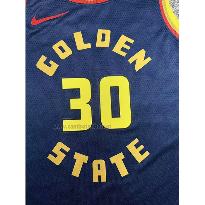 Camiseta Golden State Warriors Stephen Curry #30 Ciudad 2024-25 Azul